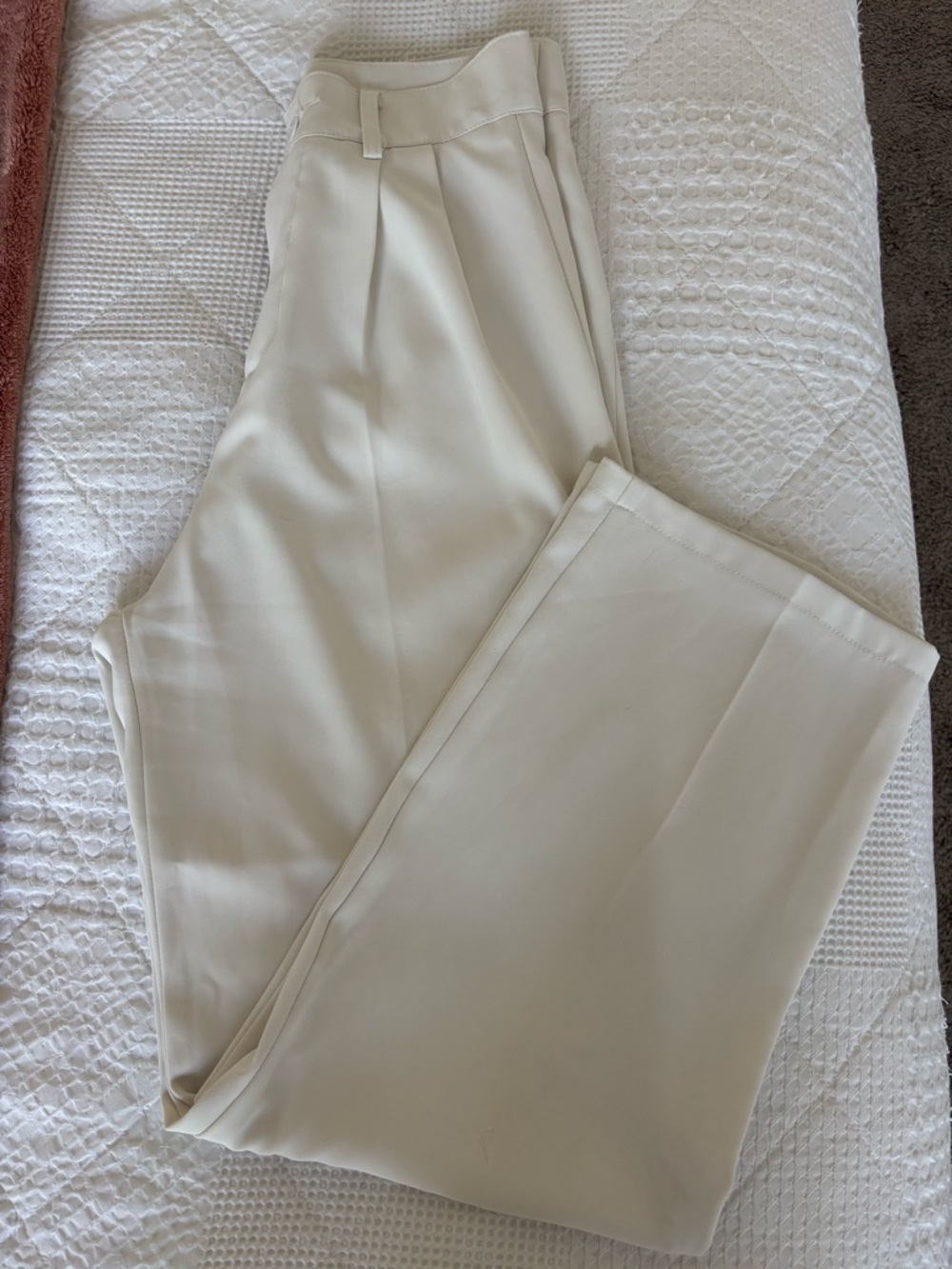 J.ING Cream High-Rise Tailored Pants
